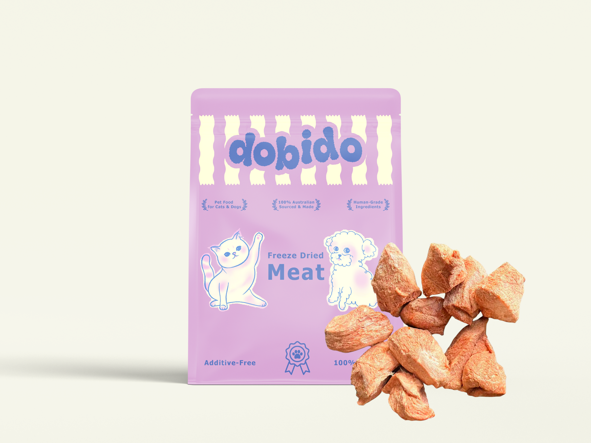 dobido kangaroo 80g freeze dried treat for pets