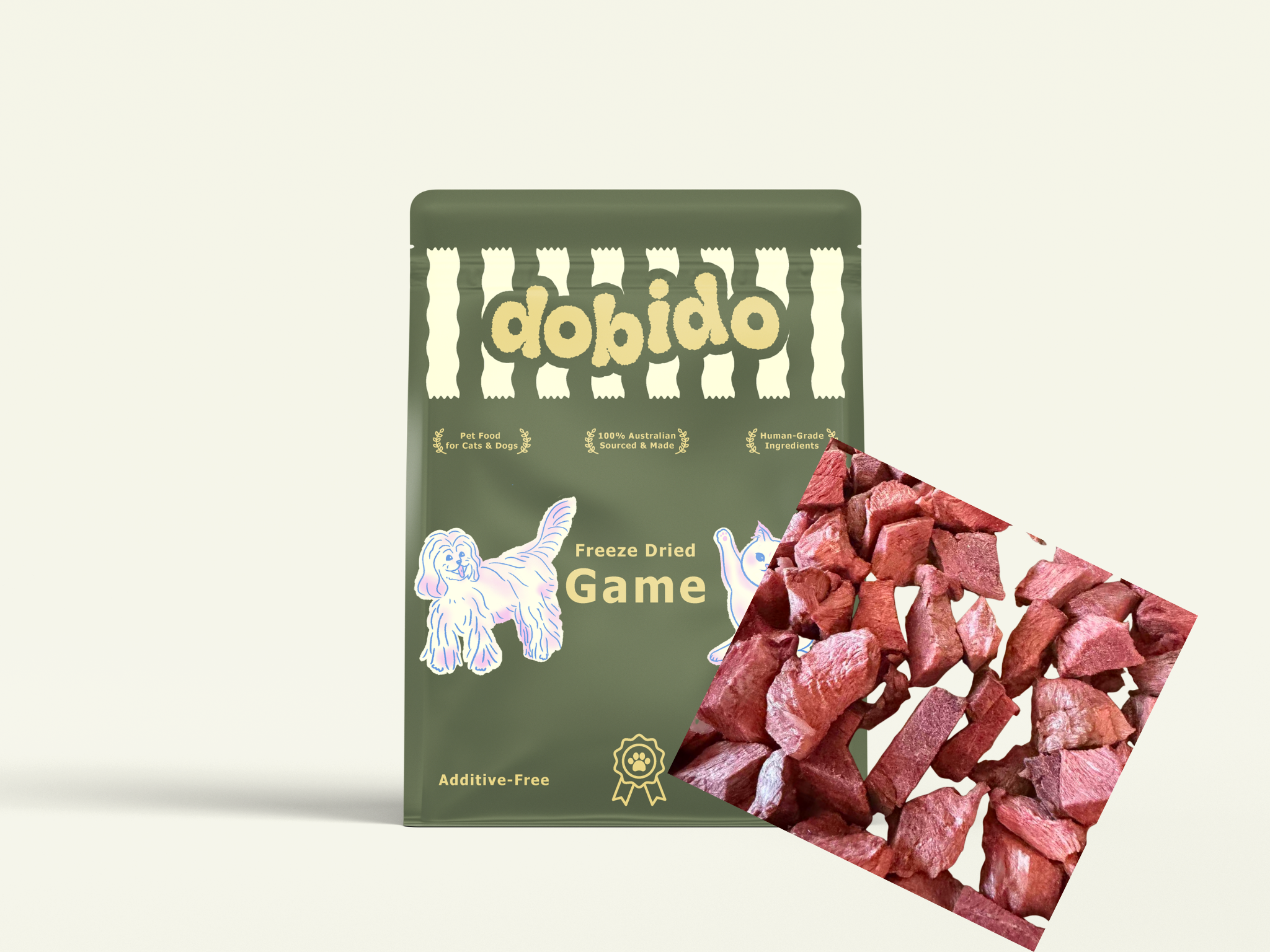 dobido emu 50g freeze dried treat for pets