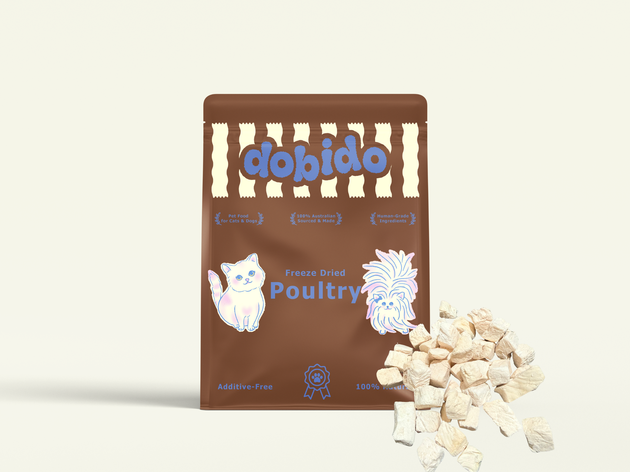 dobido chicken breast 100g  freeze dried treat for pets