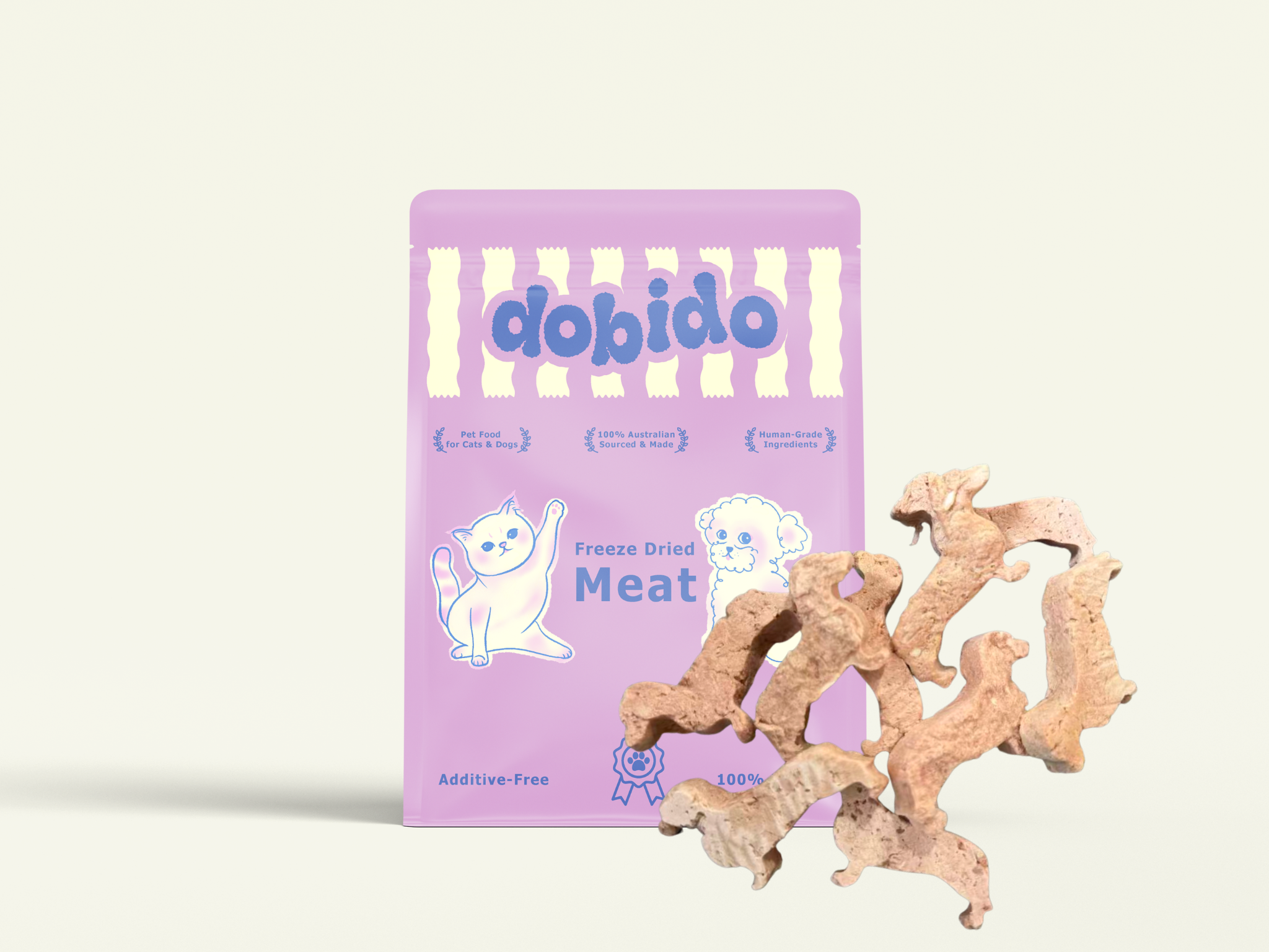 dobido rabbit biscuit 6pc freeze dried treat for pets