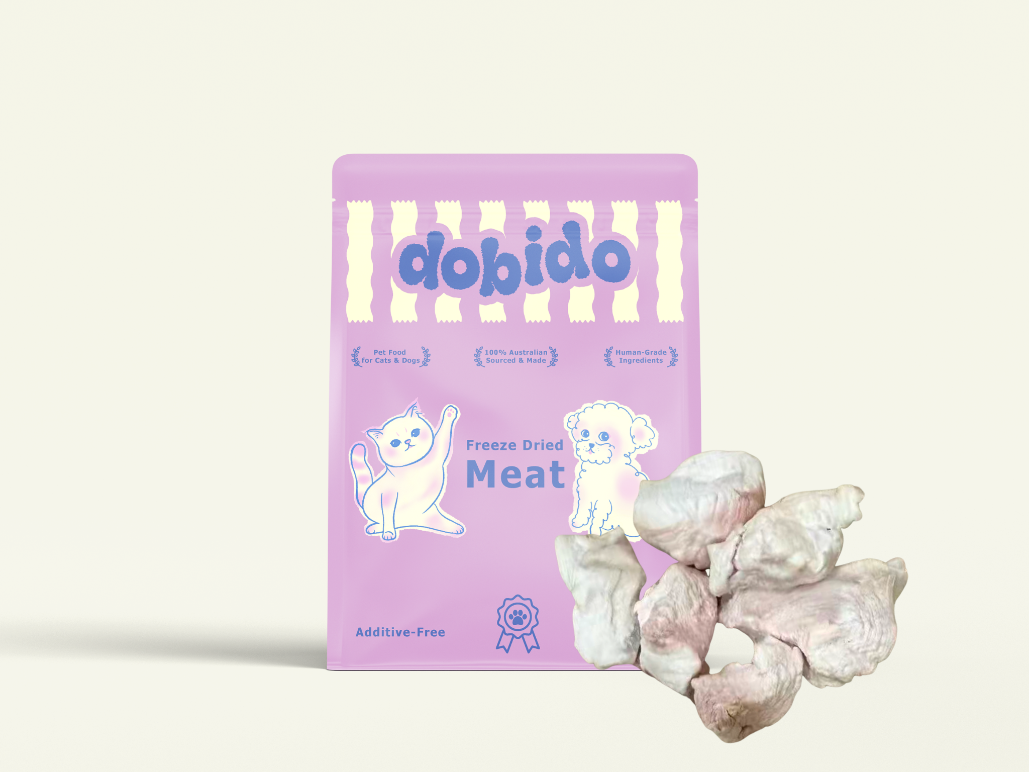 dobido crocodile body 50g freeze dried treat for pets