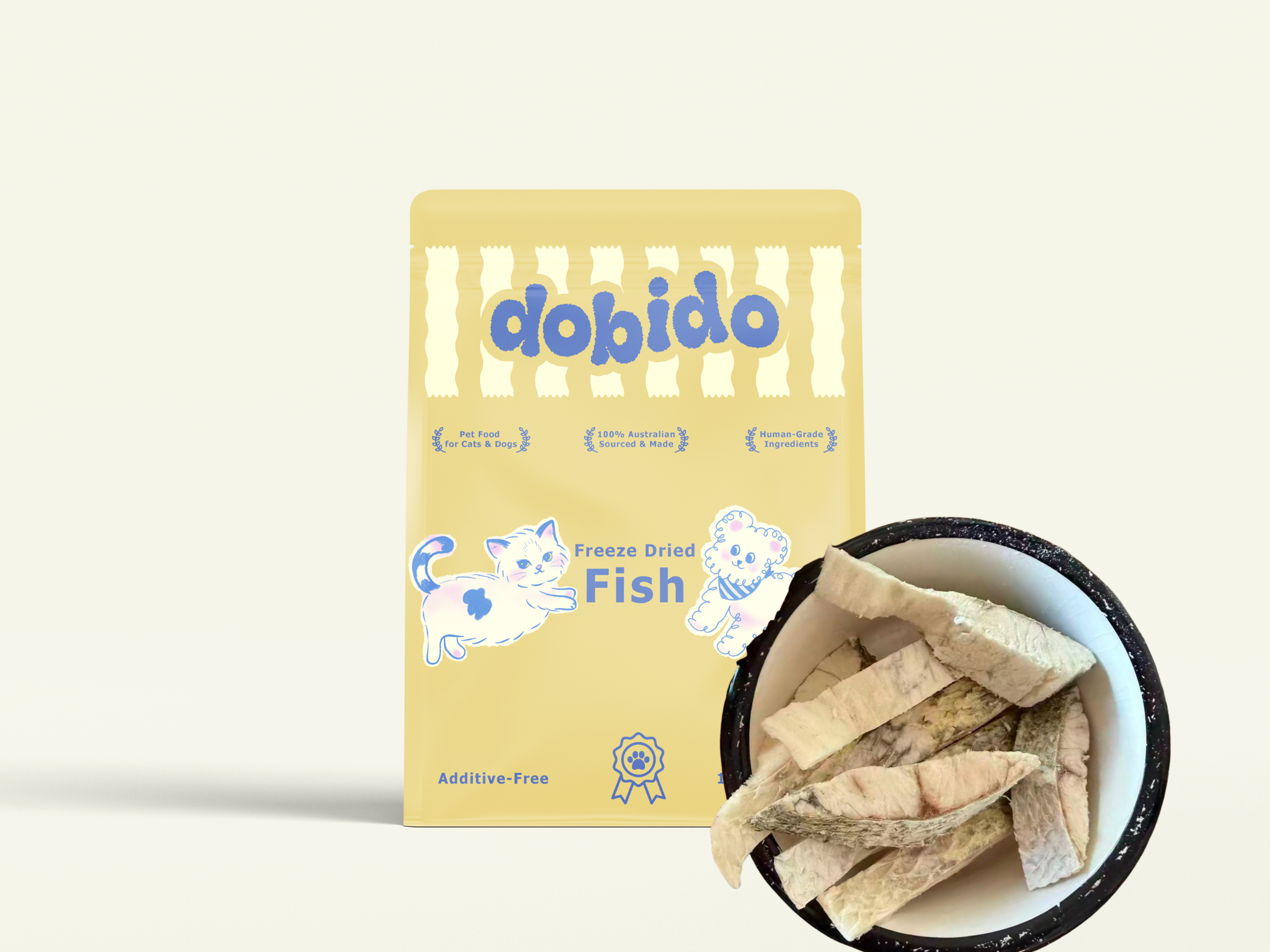 dobido barramundi 25g freeze dried treat for pets