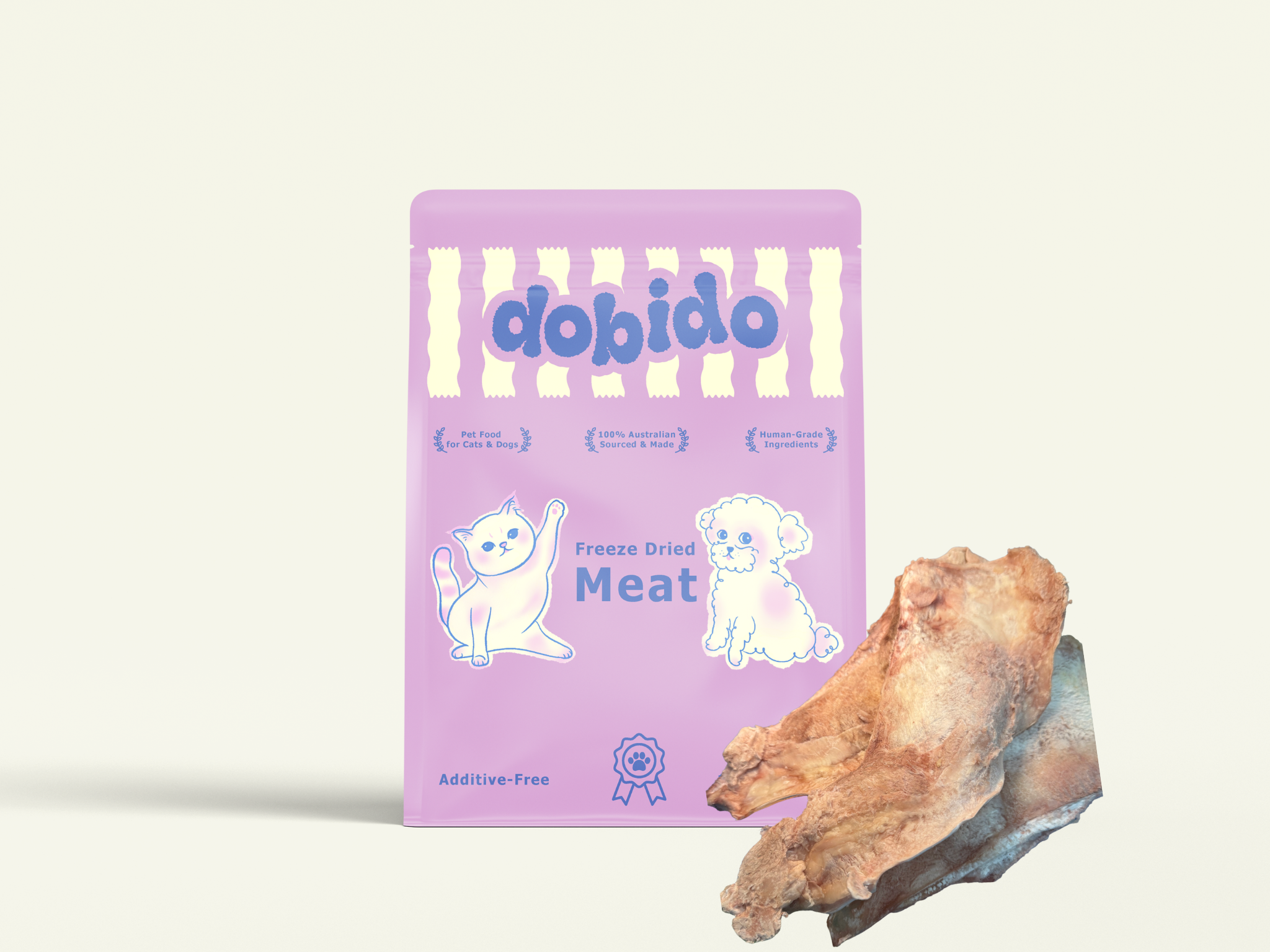 dobido moonbone （beef soft bone）1pc  freeze dried treat for pets