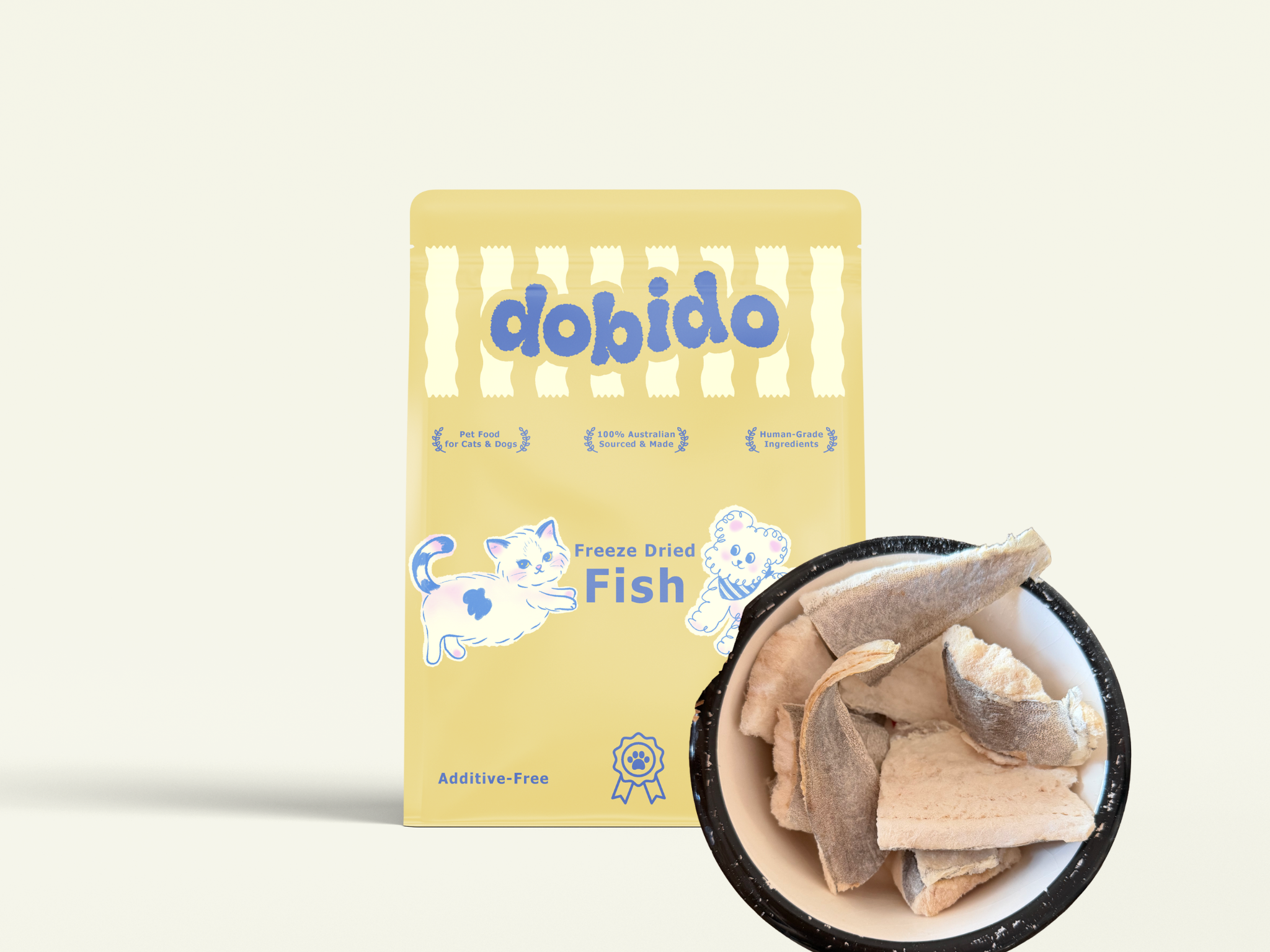 dobido whiting 20g freeze dried treat for pets